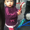 look who else is here to see my mom sing on her birthday? my niece NOEMI! with her little drum:   
